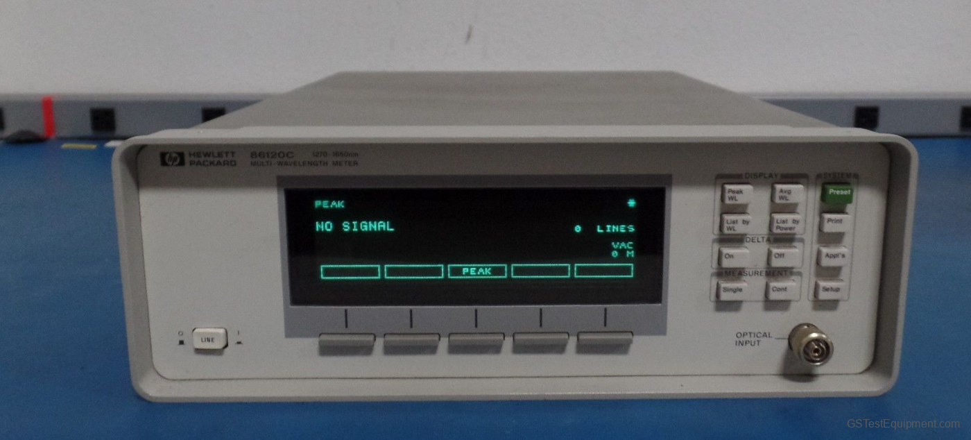 HP / Keysight / Agilent 86120C Fiber Optics - front view