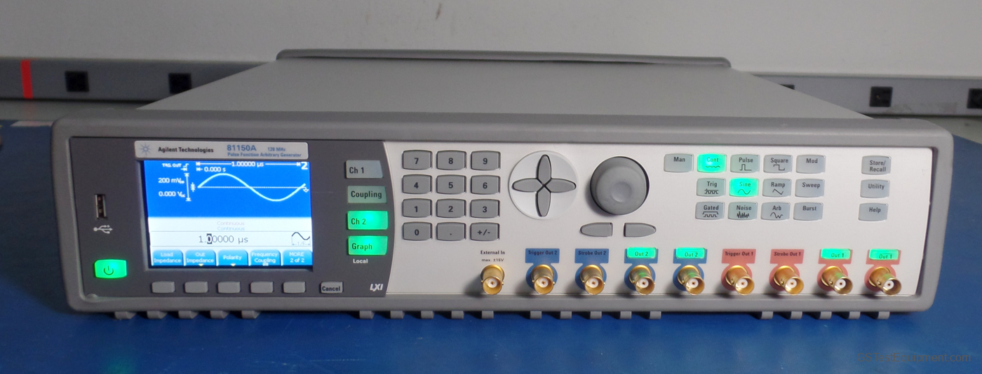 HP / Keysight / Agilent 81150A-002 Function Generators - front view