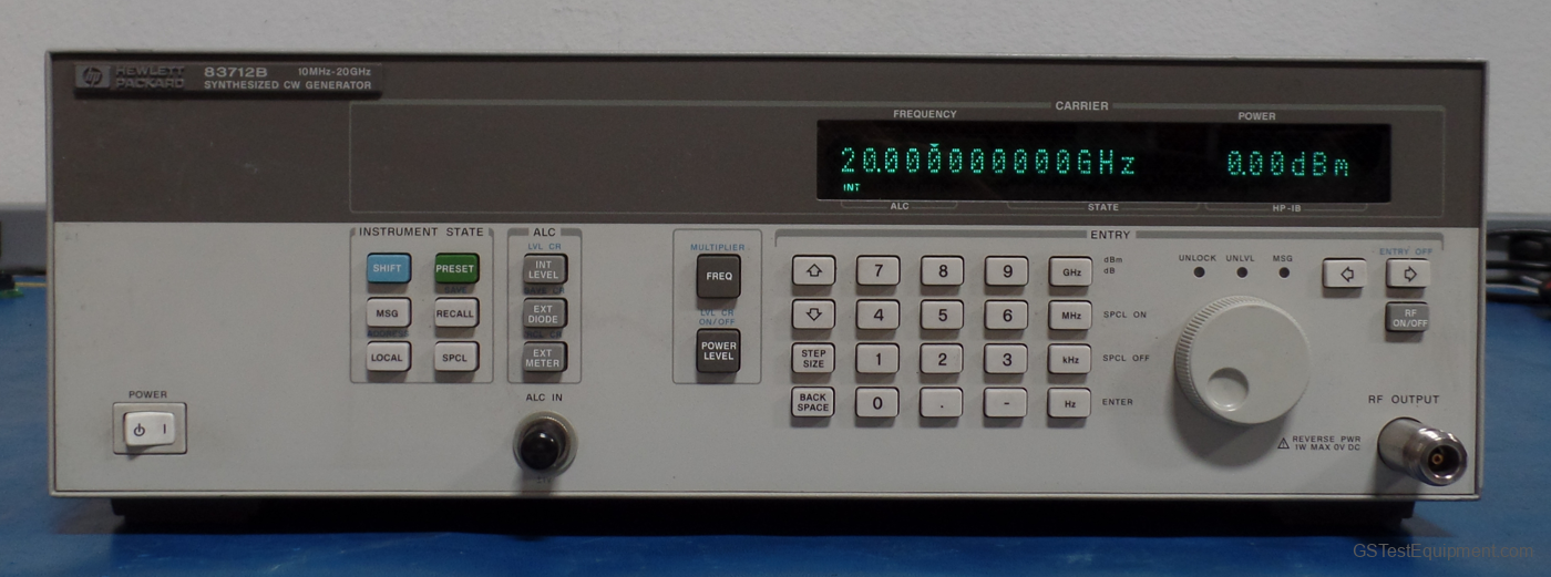 HP / Keysight / Agilent 83712B Signal Gen/Synthesizers/Sweepers - front view