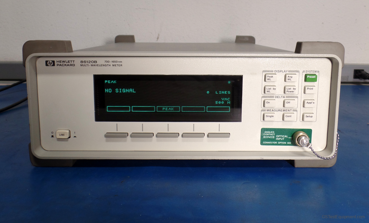 HP / Keysight / Agilent 86120B Optical Power Meters - front view