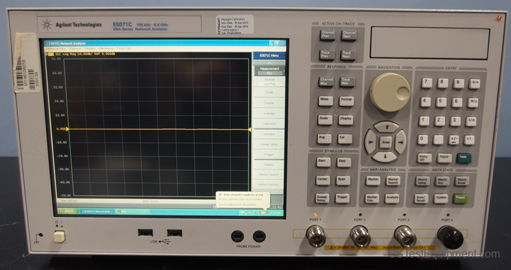 HP / Keysight / Agilent E5071C-485-010-019-UNQ Network Analyzers - front view