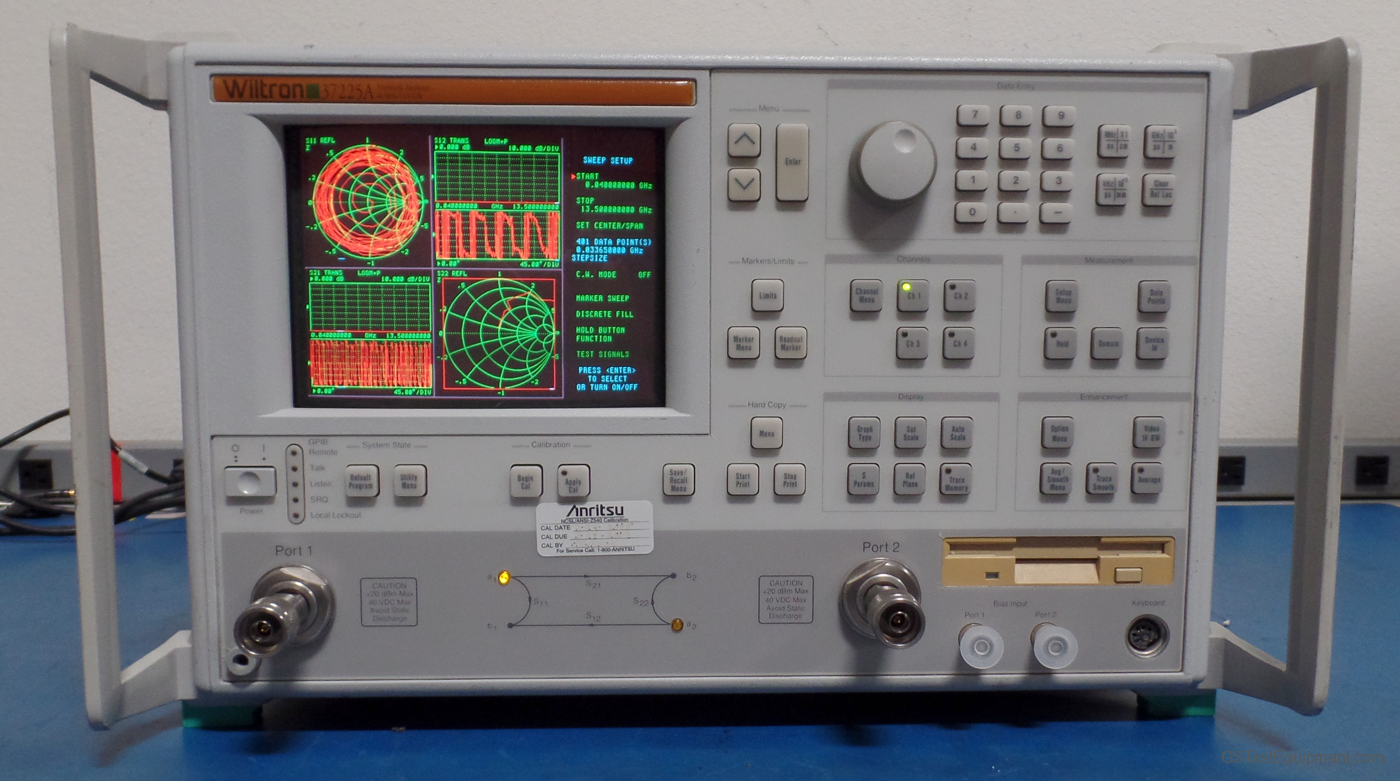 Anritsu 37225A-2-3-10-11 Network Analyzers - front view