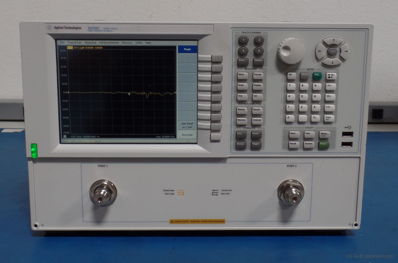 HP / Keysight / Agilent N5230C-220 Network Analyzers - front view