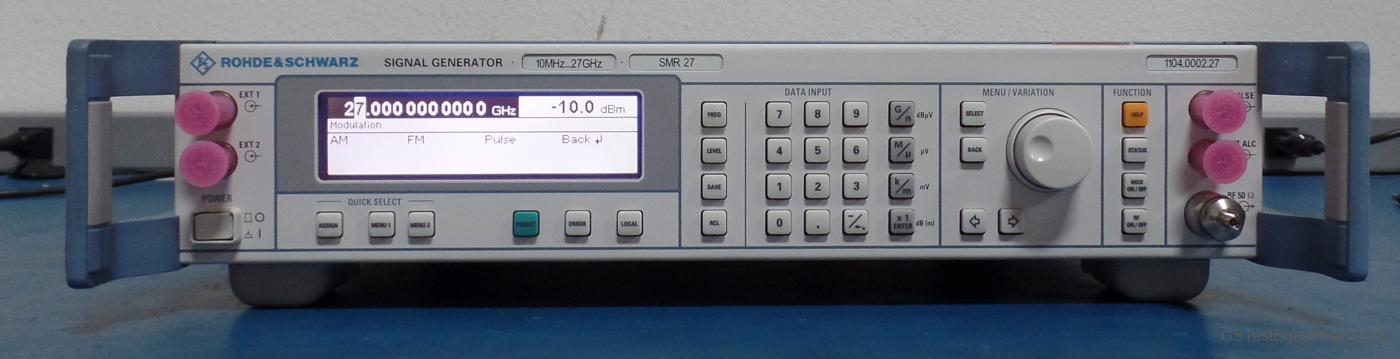 Rohde and Schwarz SMR27-B1-B3-B4-B5-B11-B14-B15 Signal Generators - front view