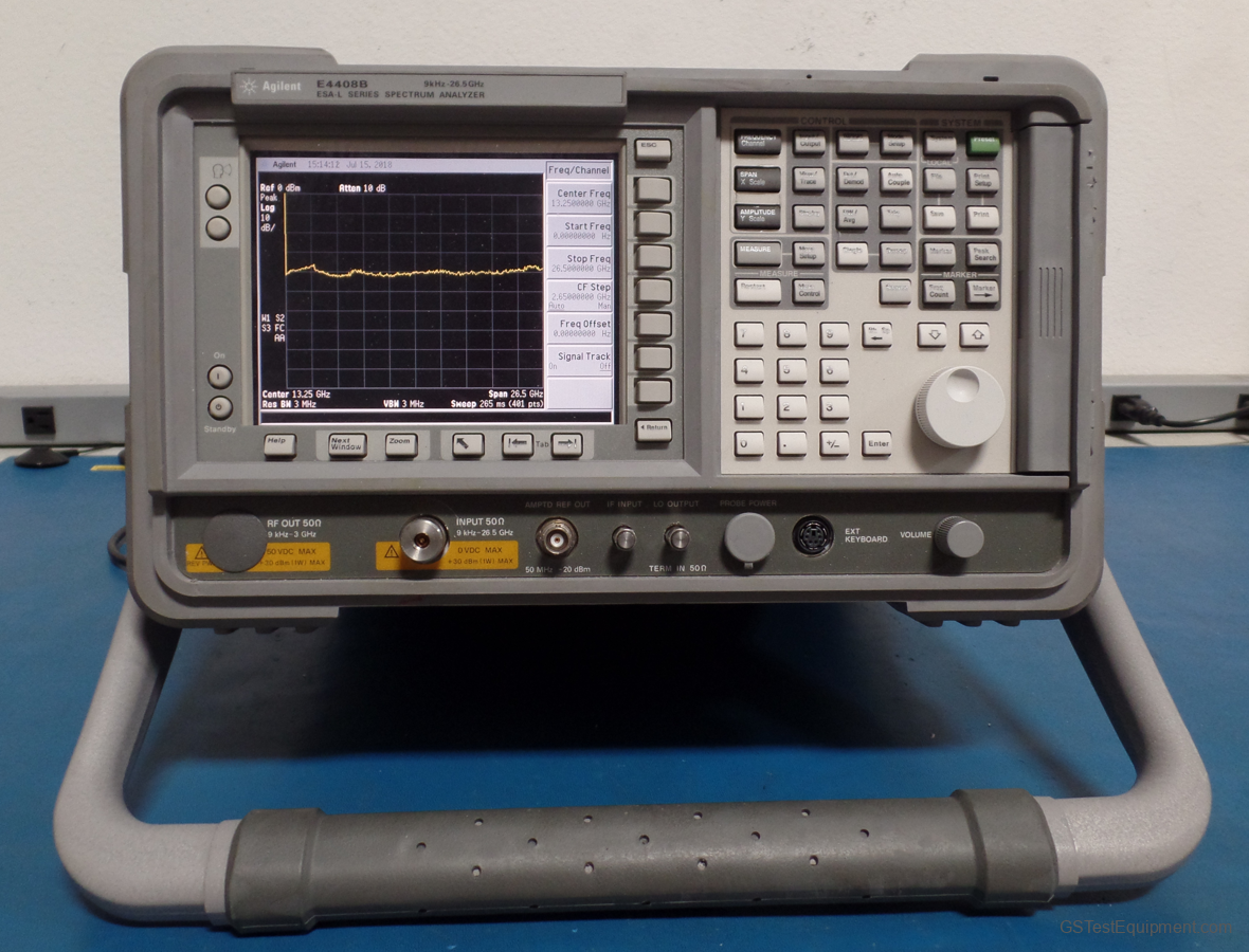 HP / Keysight / Agilent E4408B-1DR-049-B72-A4H-106 Spectrum Analyzers - front view