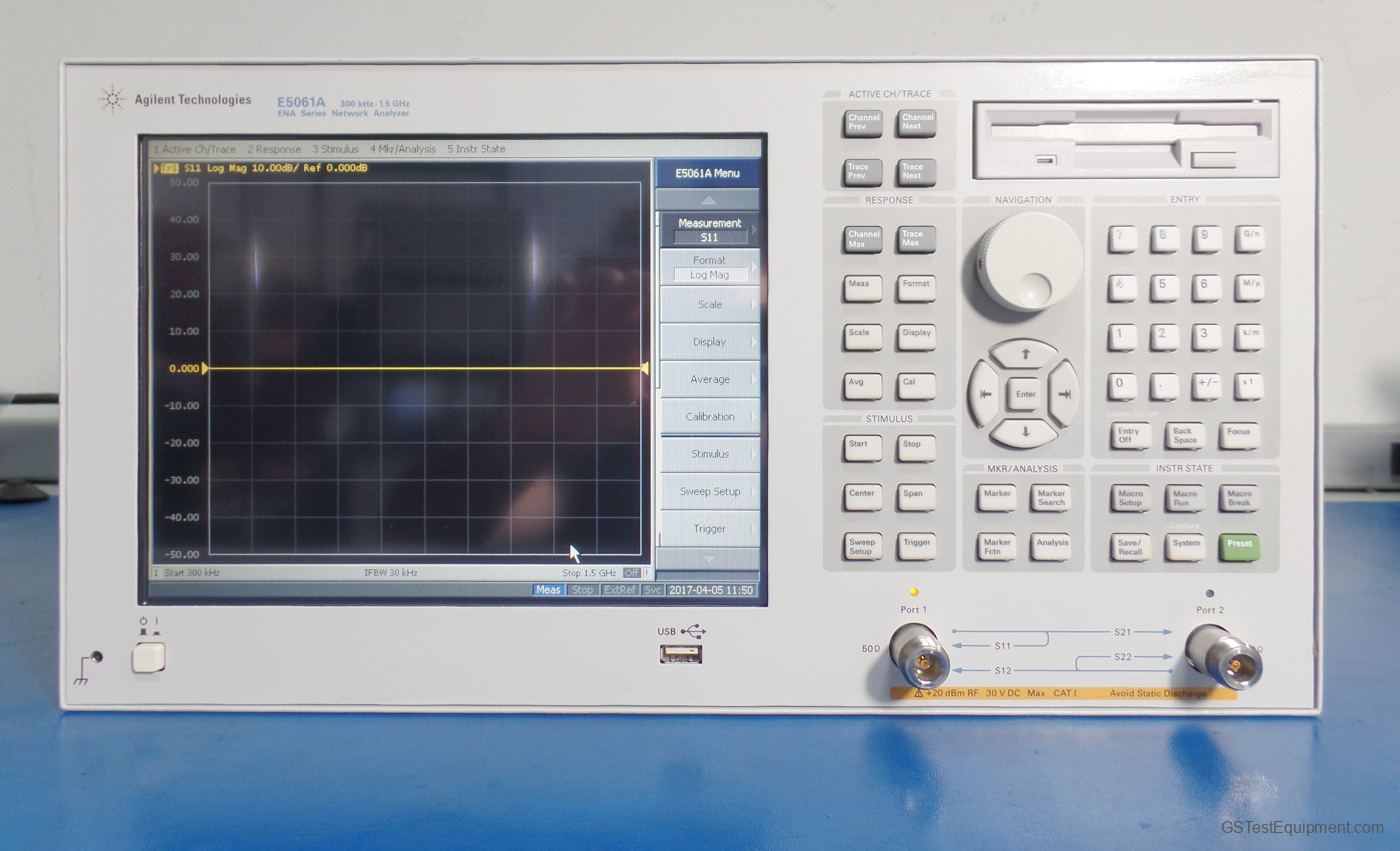 HP / Keysight / Agilent E5061A-016-250 Network Analyzers - front view