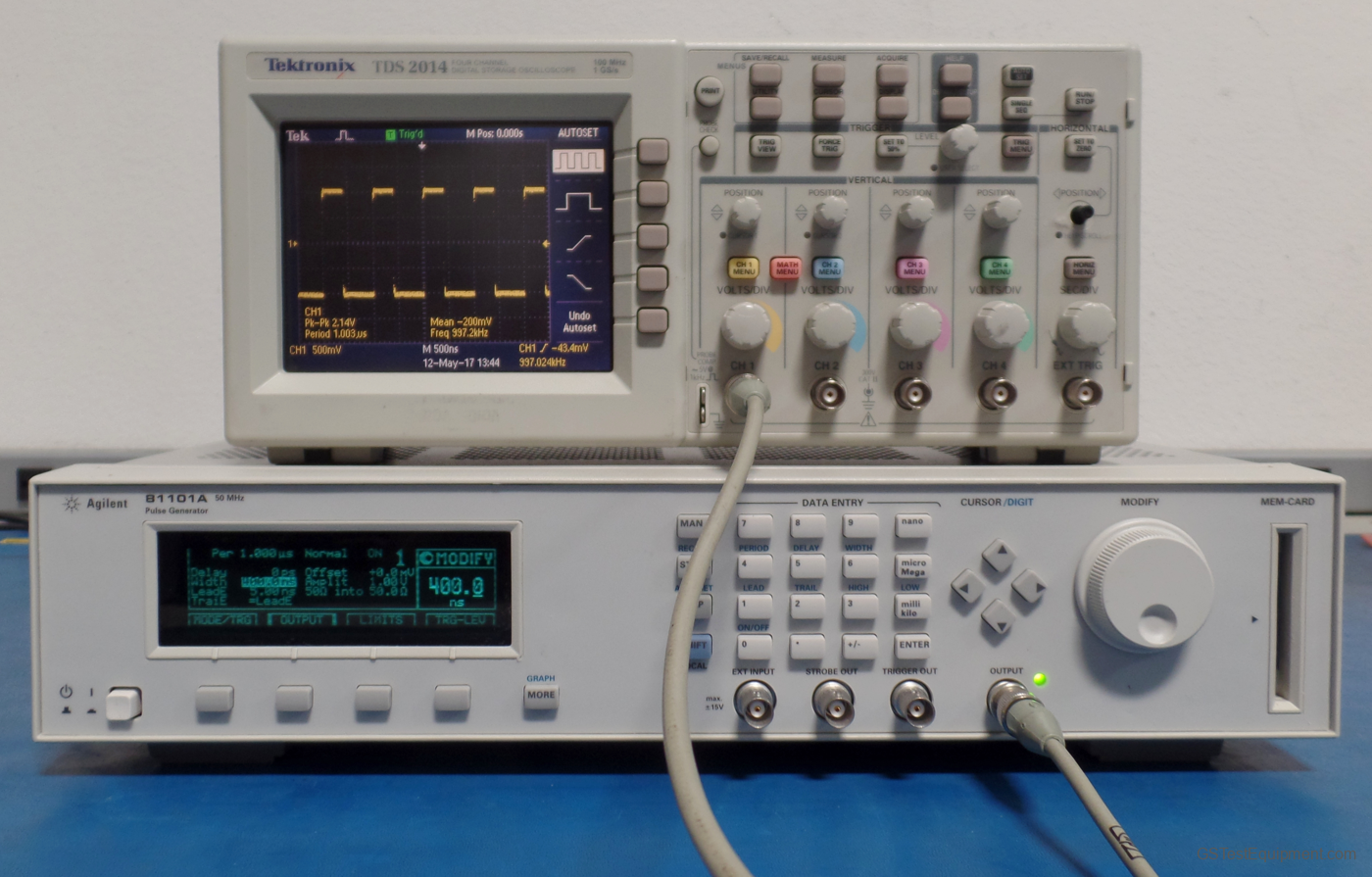 HP / Keysight / Agilent 81101A Pulse Generators - front view