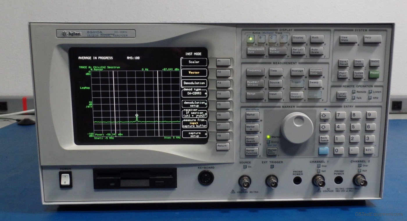 HP / Keysight / Agilent 89410A Signal Analyzers - front view