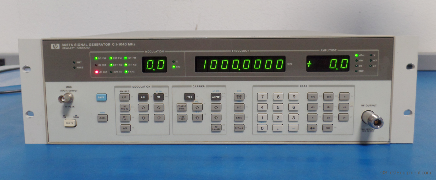 HP / Keysight / Agilent 8657A Signal Generators - front view