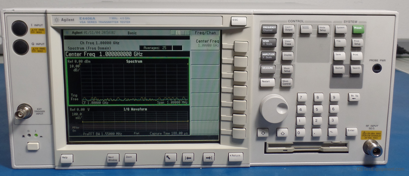 HP / Keysight / Agilent E4406A Signal Analyzers - front view