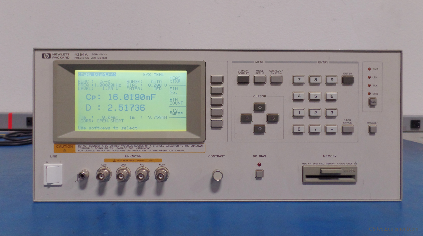 HP / Keysight / Agilent 4284A RCL Measurement Instruments - front view