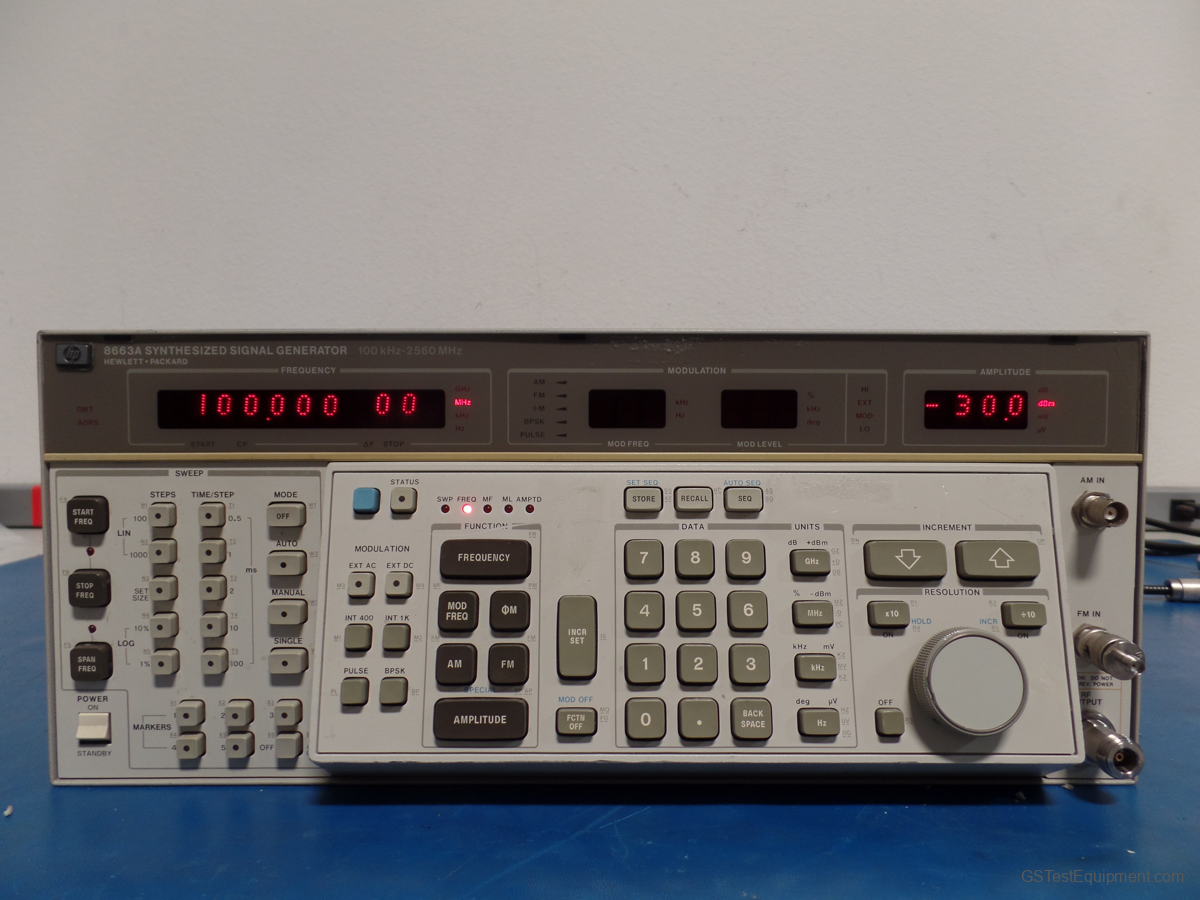 HP / Keysight / Agilent 8663A Signal Generators - front view
