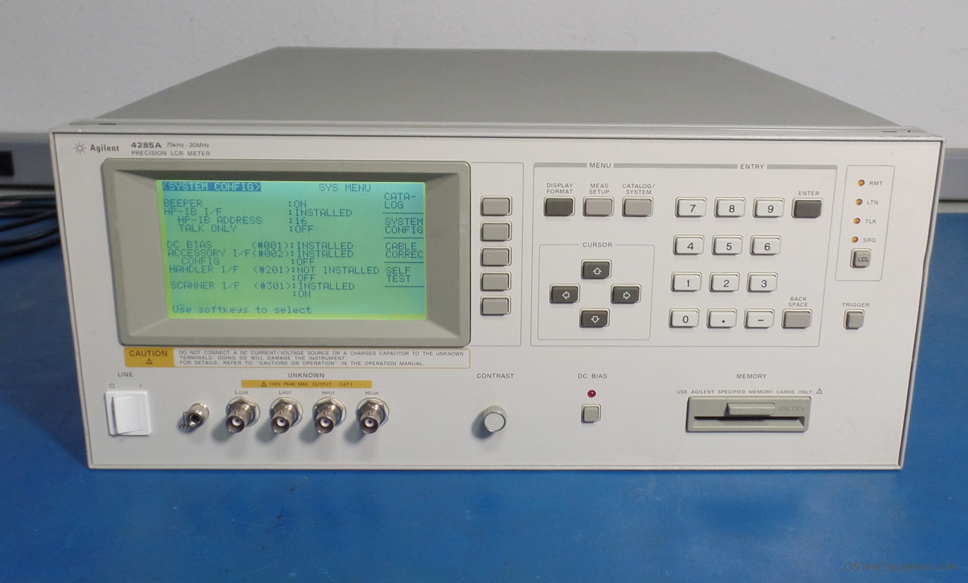HP / Keysight / Agilent 4285A RCL Measurement Instruments - front view