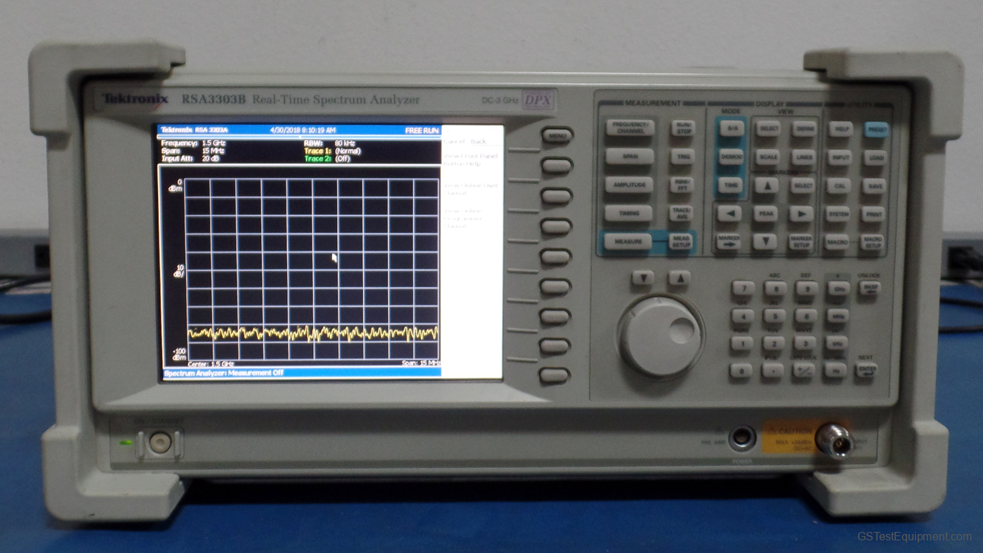 Tektronix RSA3303A Spectrum Analyzers - front view