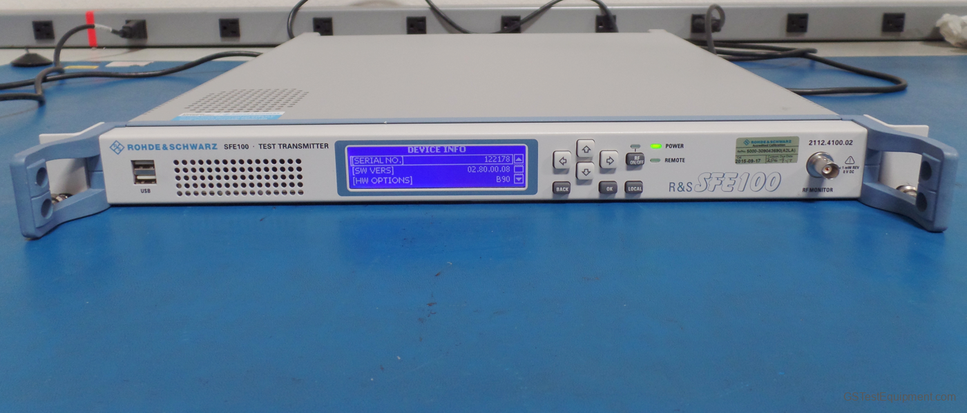 Rohde and Schwarz SFE100 Broadcast Testers - front view