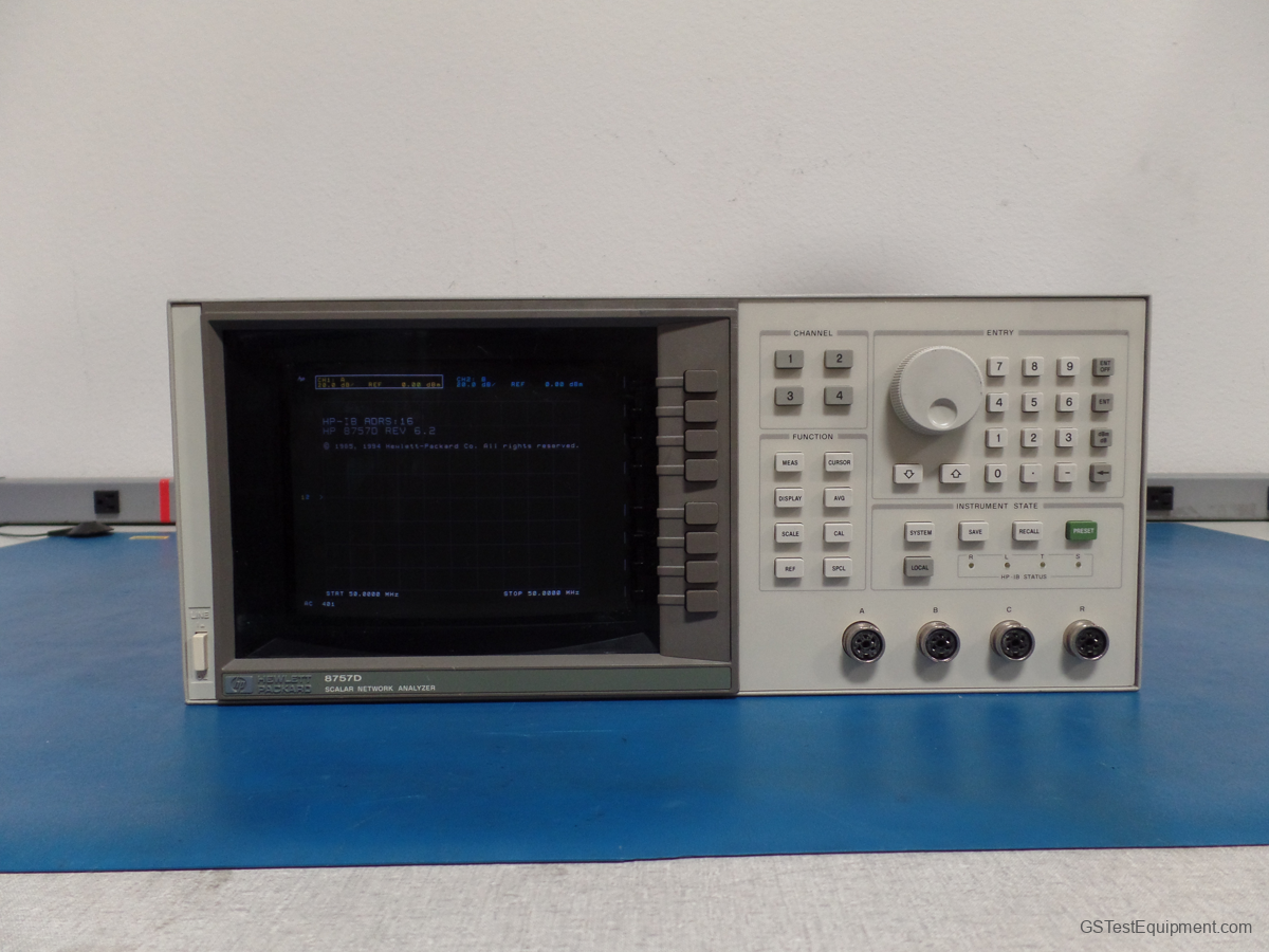 HP / Keysight / Agilent 8757D-002 Network Analyzers - front view