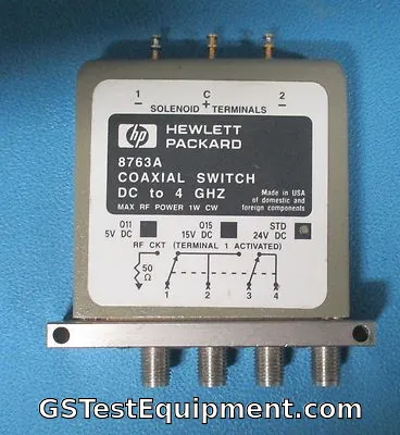 HP Agilent 8763A 4-Port Coaxial Switch, DC to 4 GHz Option 24