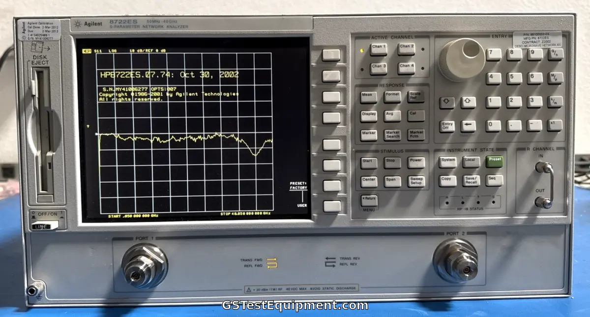 HP / Keysight / Agilent Agilent Keysight 8722ES - main view