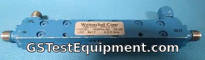Weinschel 1538RA-20 Directional Coupler 20 dB, 0.5 to 2.0 GHz