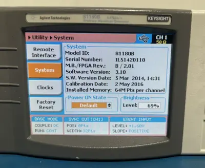 Agilent Keysight 81180B-264 4.6 GSa/s Arbitrary Waveform Generator  2-ch 64 MS thumbnail 3